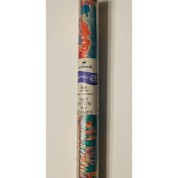Hallmark Vintage Gift Wrap “A Baby is a Blessing” Noah’s Ark New Sealed - Picture 6 of 8